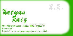 matyas raiz business card